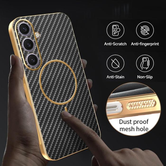OEM - Mobilskal för Samsung Galaxy S26 Plus Karbonfiber TPU - Svart