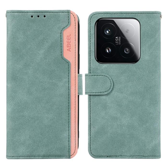 ABEEL - ABEEL Mobilskal till Xiaomi 15T Splicing Konstläder Flip Blå