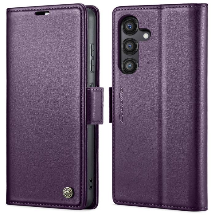 Caseme - CASEME Plånboksfodral Konstläder till Samsung Galaxy S24 FE - Lila