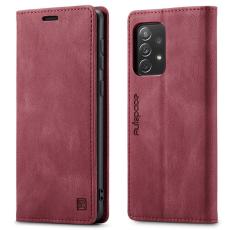 AUTSPACE - AUTSPACE A01 för Samsung Galaxy A73 5G Fodral PU Läder - Röd