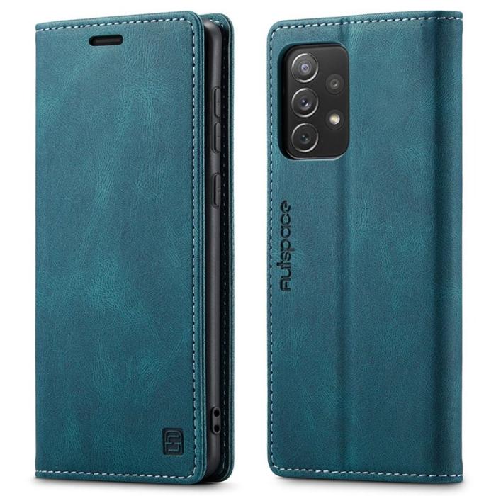AUTSPACE - AUTSPACE A01 för Samsung Galaxy A73 5G Plånboksfodral Konstläder - Blå