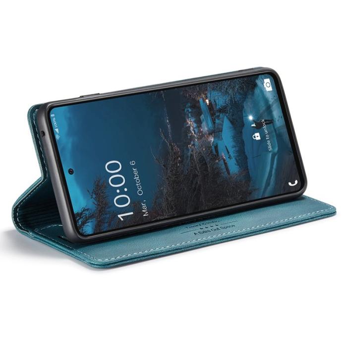 AUTSPACE - AUTSPACE A01 för Samsung Galaxy A73 5G Plånboksfodral Konstläder - Blå