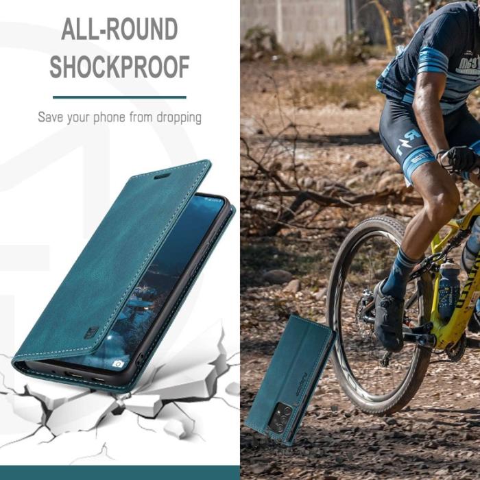 AUTSPACE - AUTSPACE A01 för Samsung Galaxy A73 5G Plånboksfodral Konstläder - Blå