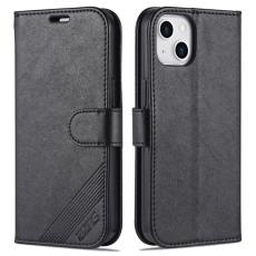 AZNS - AZNS iPhone 15 Plus Pl&aring;nboksfodral - St&auml;ll Konstl&auml;der + TPU - Svart