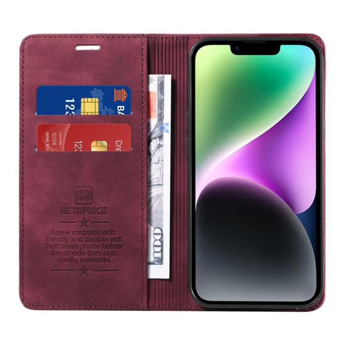 BETOPNICE - BETOPNICE Xiaomi 17 Pro Max Plånboksfodral Konstläder - Röd