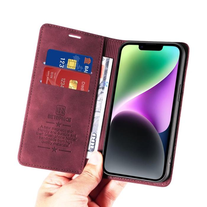 BETOPNICE - BETOPNICE Xiaomi 17 Pro Max Plånboksfodral Konstläder - Röd