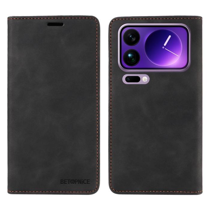 BETOPNICE - BETOPNICE Xiaomi 17 Pro Max Plånboksfodral Konstläder - Svart
