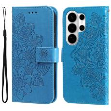 OEM - Samsung Galaxy S26 Ultra Pl&aring;nboksfodral Konstl&auml;der Blomm&ouml;nster - Bl&aring;