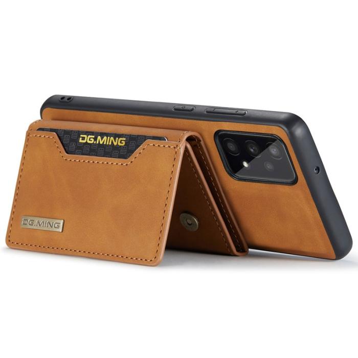 DG.MING - DG.MING 2-in-1 Konstläder Plånboksfodral Samsung A53 5G Brun