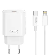 XO - XO Snabbladdare 25W USB-C med Lightning Kabel CE25 PD - Vit