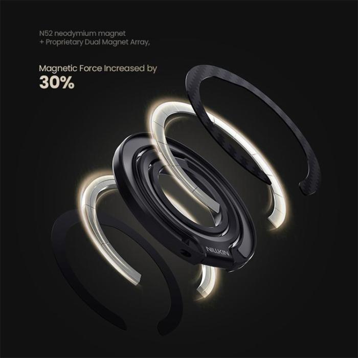 Nillkin - NILLKIN Magnetisk Ringhållare Kickstand Aramid Fiber Aluminiumhållare