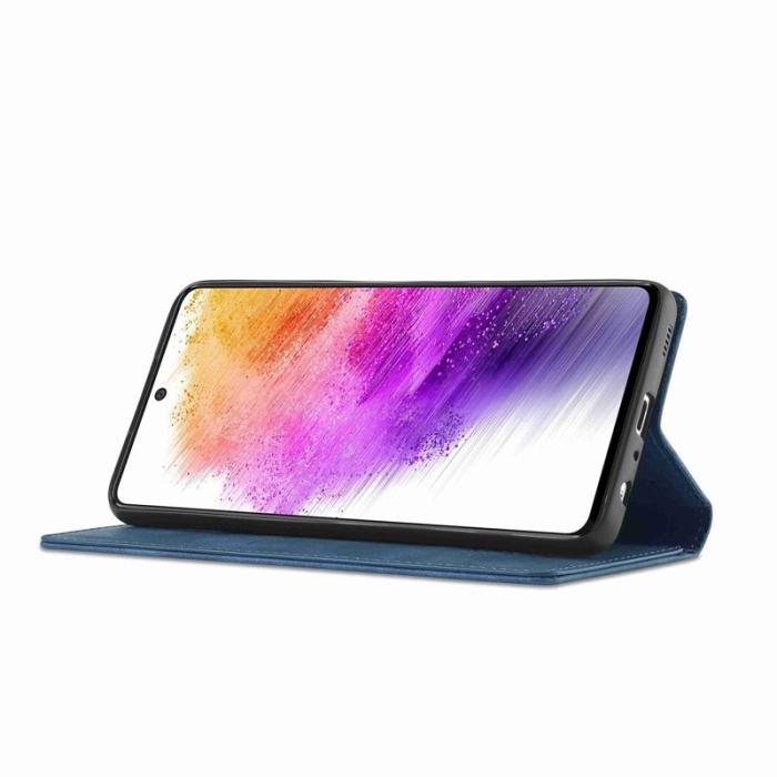 LC.imeeke - LC.IMEEKE Style Plånboksfodral Samsung Galaxy A73 5G - Konstläder - Blå