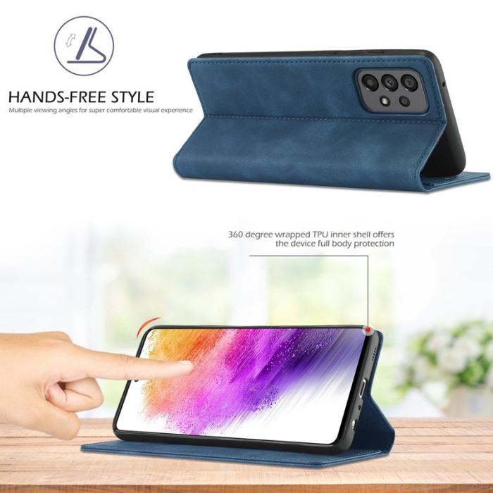 LC.imeeke - LC.IMEEKE Style Plånboksfodral Samsung Galaxy A73 5G - Konstläder - Blå
