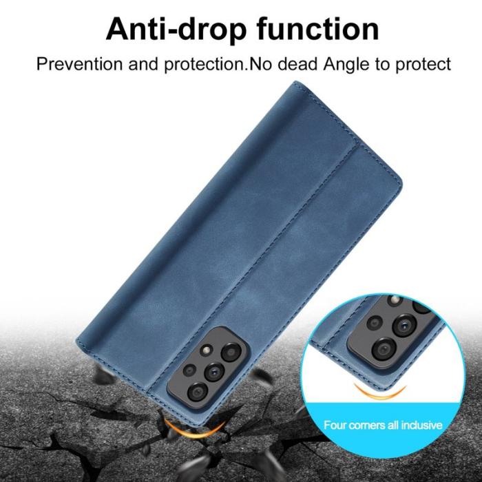 LC.imeeke - LC.IMEEKE Style Plånboksfodral Samsung Galaxy A73 5G - Konstläder - Blå