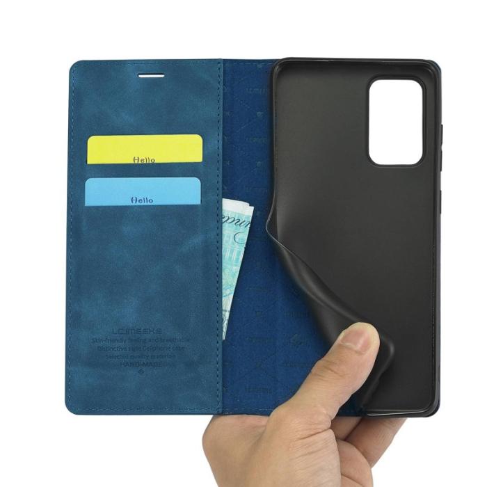 LC.imeeke - LC.IMEEKE Style Plånboksfodral Samsung Galaxy A73 5G - Konstläder - Blå