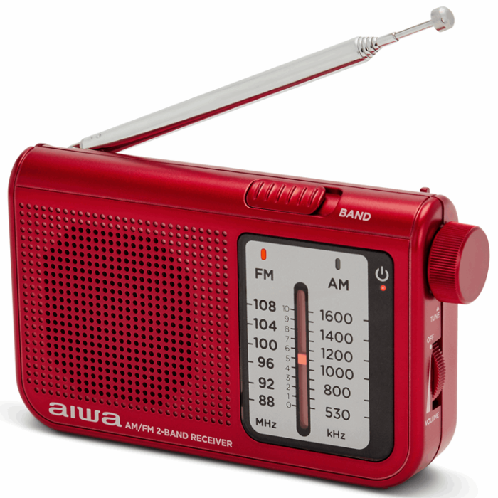 AIWA - AIWA Pocket Radio med FM/MW - Röd