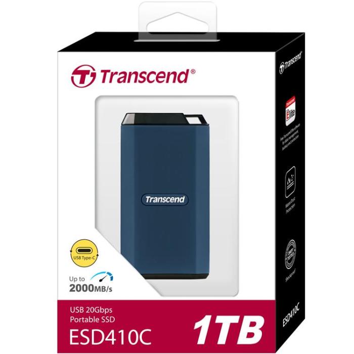 Transcend - Transcend Portabel Mini SSD USB-C 1TB - Marinblå