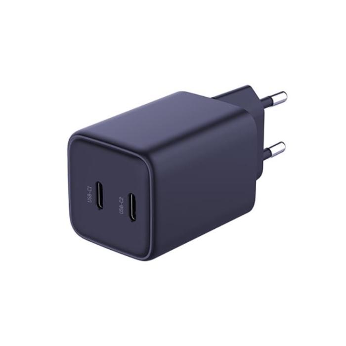 3MK - 3MK Snabbladdare 45W 2x USB-C med USB-C Kabel Hyper - Svart