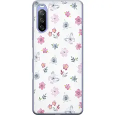 Gustaf - Mobilskal till Sony Xperia 10 III med Blommor och fj&auml;rillar