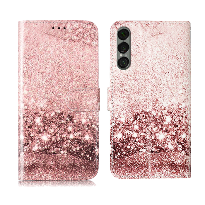 A-One Brand - Sony Xperia 1 VII Plånboksfodral Marble Painted - Roséguld
