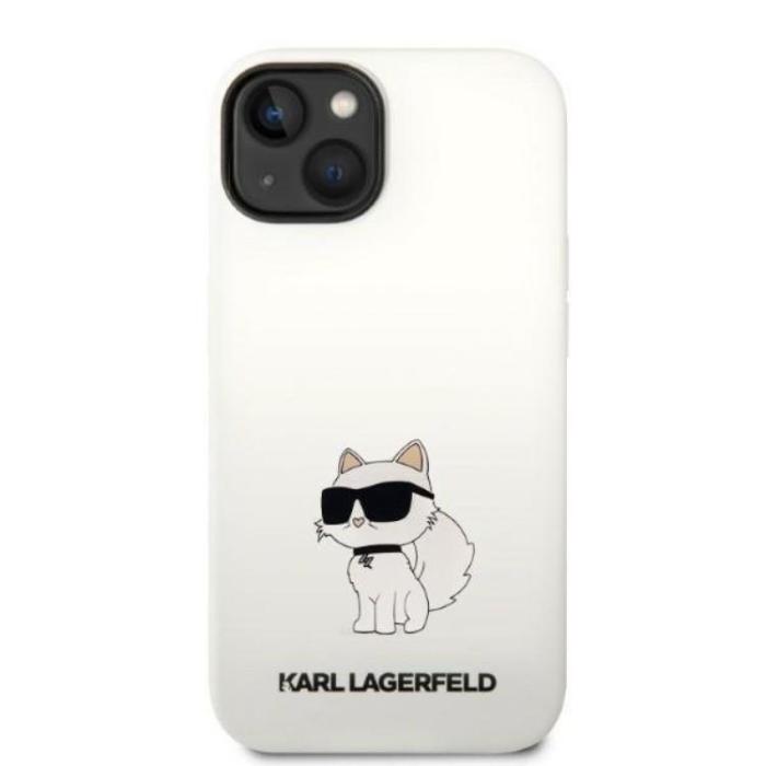 KARL LAGERFELD - Karl Lagerfeld Magsafe iPhone 14 Plus Skal Choupette Silicone - Vit