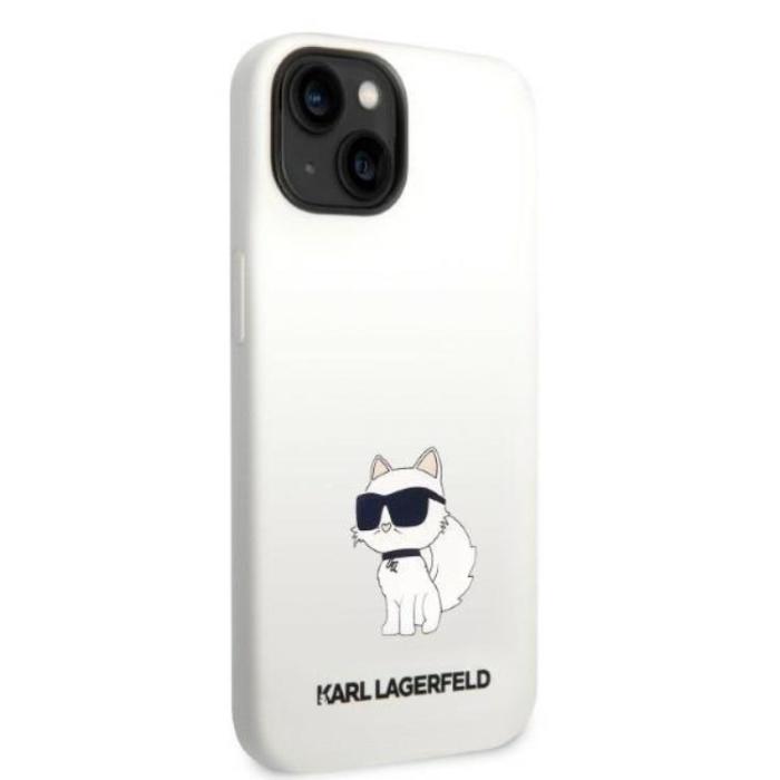 KARL LAGERFELD - Karl Lagerfeld Magsafe iPhone 14 Plus Skal Choupette Silicone - Vit