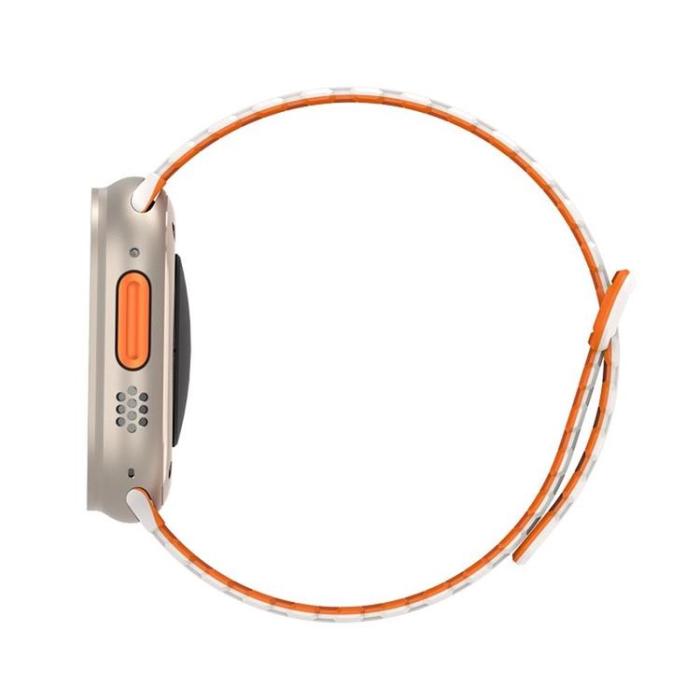 Dux Ducis - Dux Ducis Apple Watch 44/45/46/49mm Armband KJ Nylon - Silver