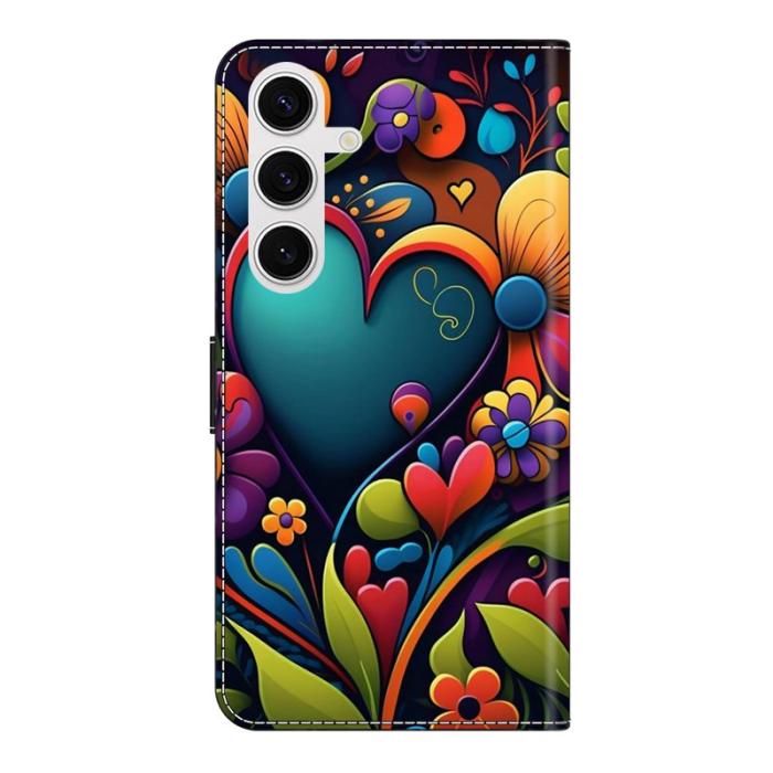 OEM - ABEEL Samsung Galaxy S26 Plånboksfodral Konstläder Ställ - Målning Blomma