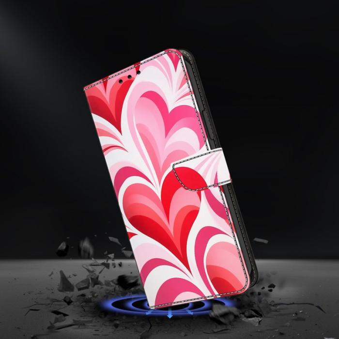 OEM - Samsung Galaxy S26 Fodral Ställning Mönstertryck PU Läder - Love