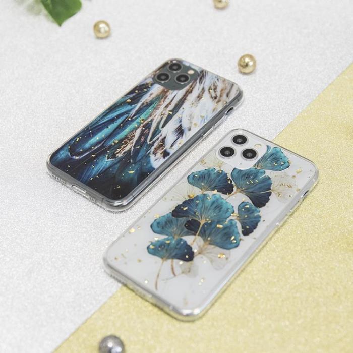 OEM - Xiaomi Redmi Note 10 Pro/Pro Max Mobilskal Guld Glam - Feathers