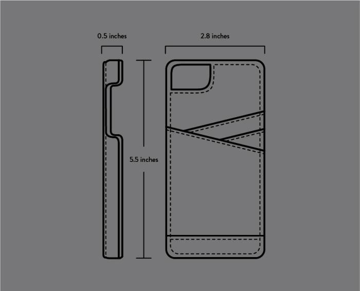 UTGATT5 - Sena Lugano Äkta Läder Skal till Apple iPhone 6 / 6S Plus - Svart