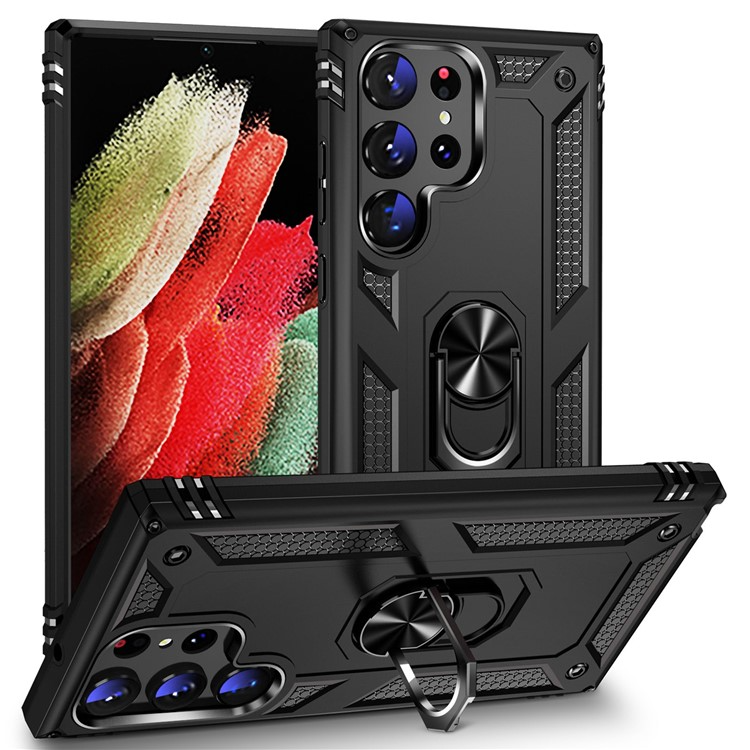 Galaxy S23 Ultra Skal Ringhållare Kickstand - Svart | 2353 | AlltMobil