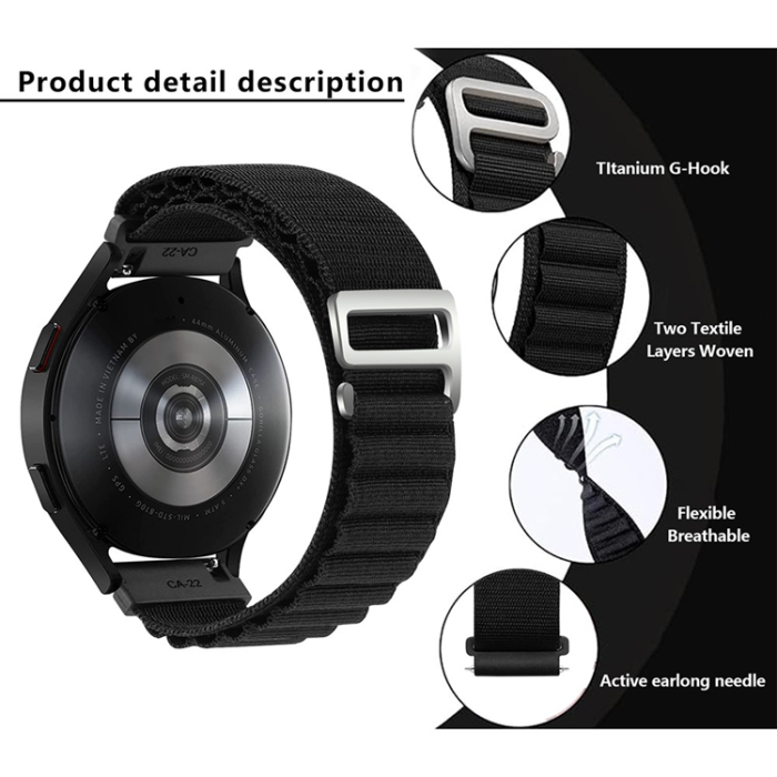 KALEBOL - Kalebol Galaxy Watch 6/6 Classic Armband Nylon - Orange