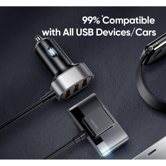 Joyroom - Joyroom - 5-Port Usb Bil Laddare - Svart