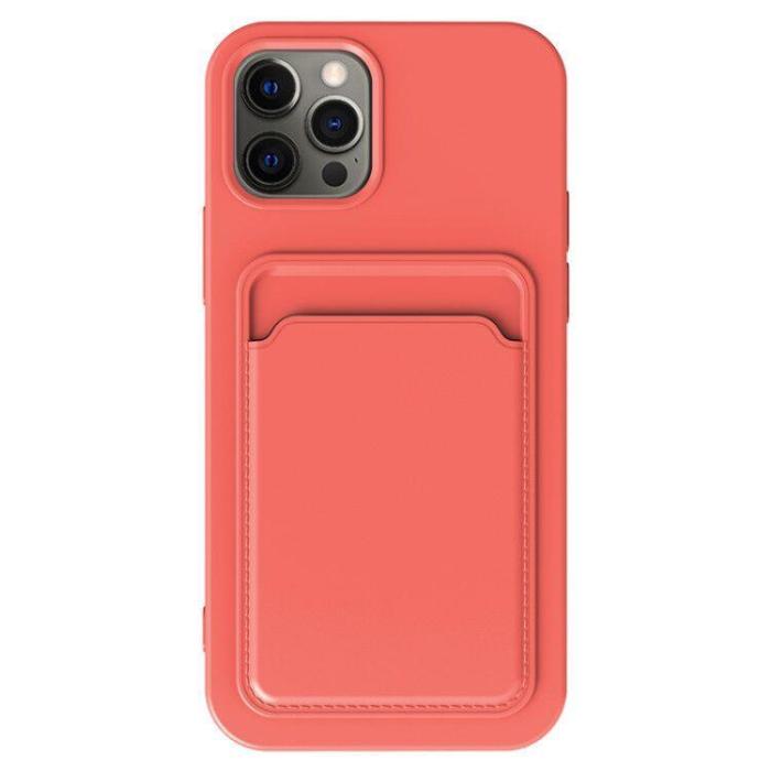 OEM - iPhone 15 Mobilskal Korthållare Silikon - Grön