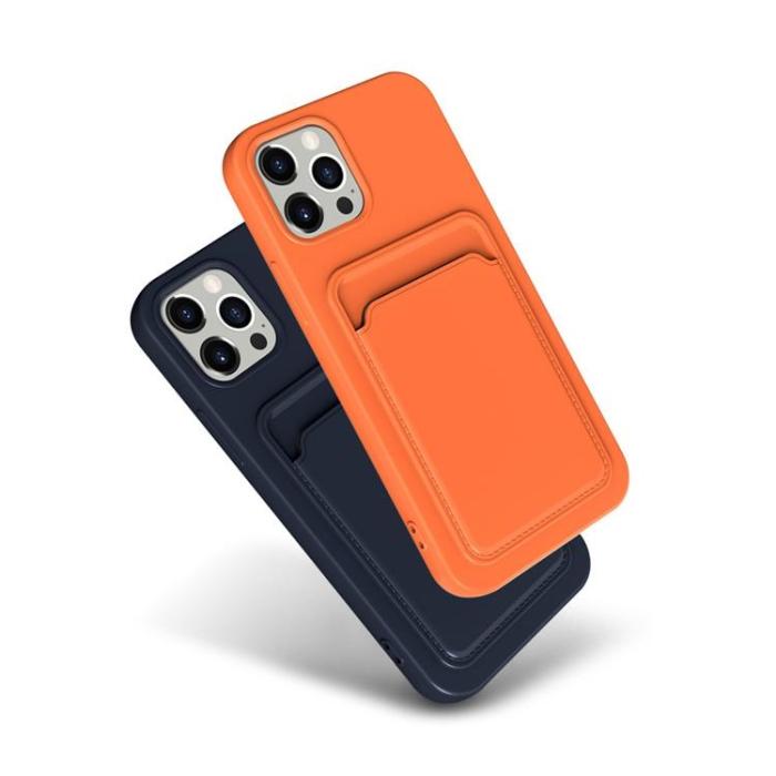OEM - iPhone 15 Mobilskal Korthållare Silikon - Grön