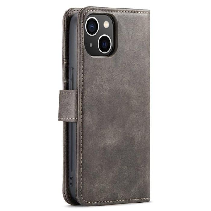 DG.MING - DG.MING iPhone 14 Plus Plånboksfodral Split Detachable Flip - Grå