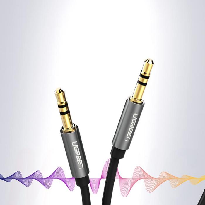 Ugreen - Ugreen Audio Kabel AUX Mini Jack 3.5mm 1m - Svart