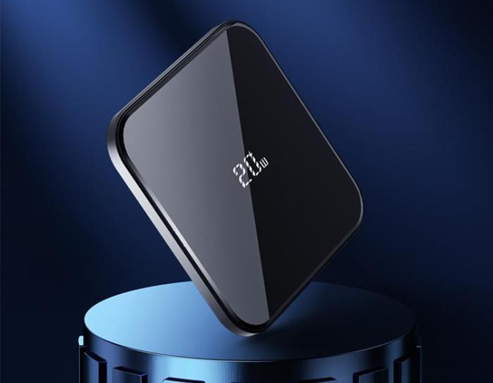 A-One Brand - Ultra-thin Aluminum Alloy Square Trådlös Laddare 20W - Svart