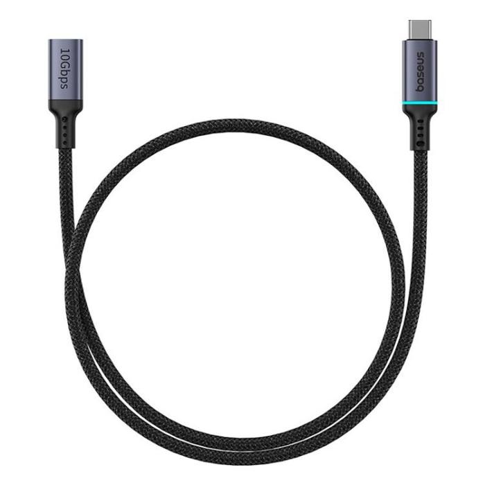 BASEUS - Baseus Förlängning Kabel USB-C Hane/USB-C Hona 0.5m - Svart