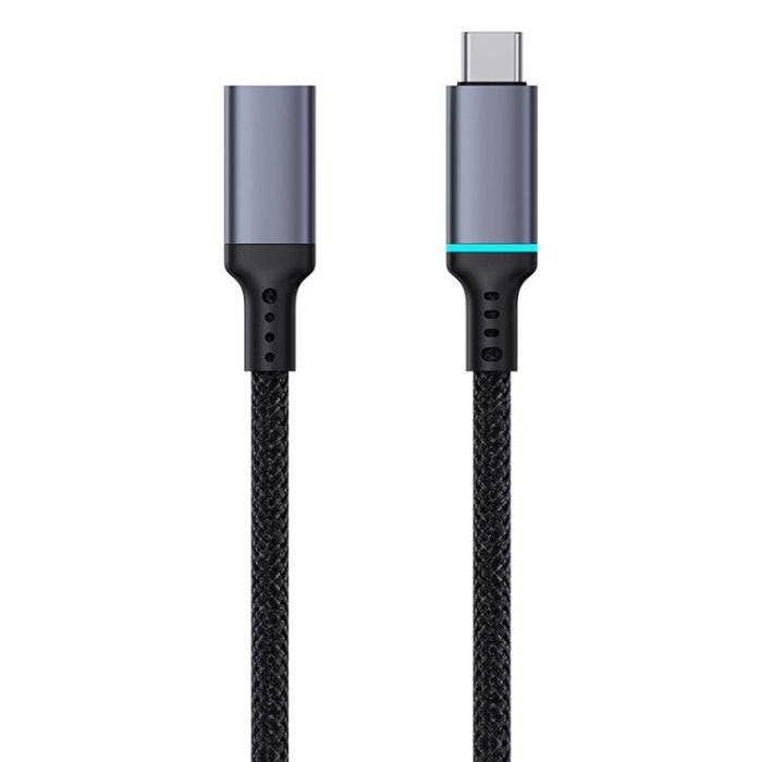 BASEUS - Baseus Förlängning Kabel USB-C Hane/USB-C Hona 0.5m - Svart