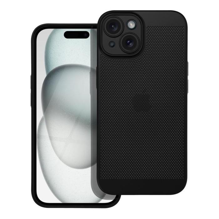 OEM - iPhone 15 Mobilskal Breezy - Svart