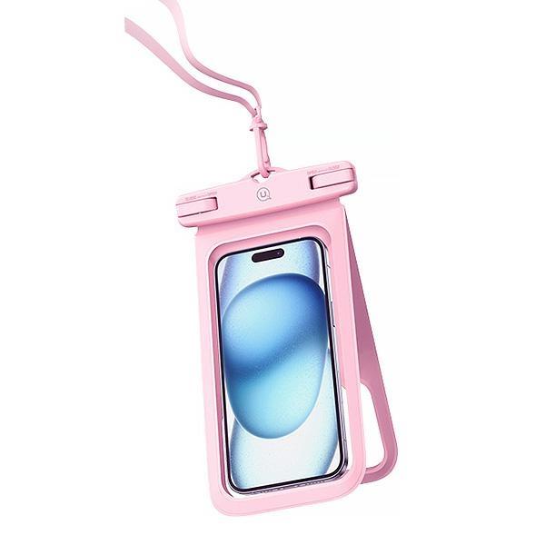 USAMS Dubbel Vattentät Mobilväska 6.7" IP68 - Rosa
