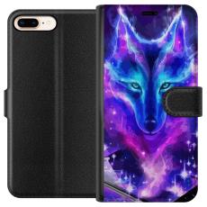 iSecrets - Plånboksfodral till Apple iPhone 8 Plus med Neon Varg