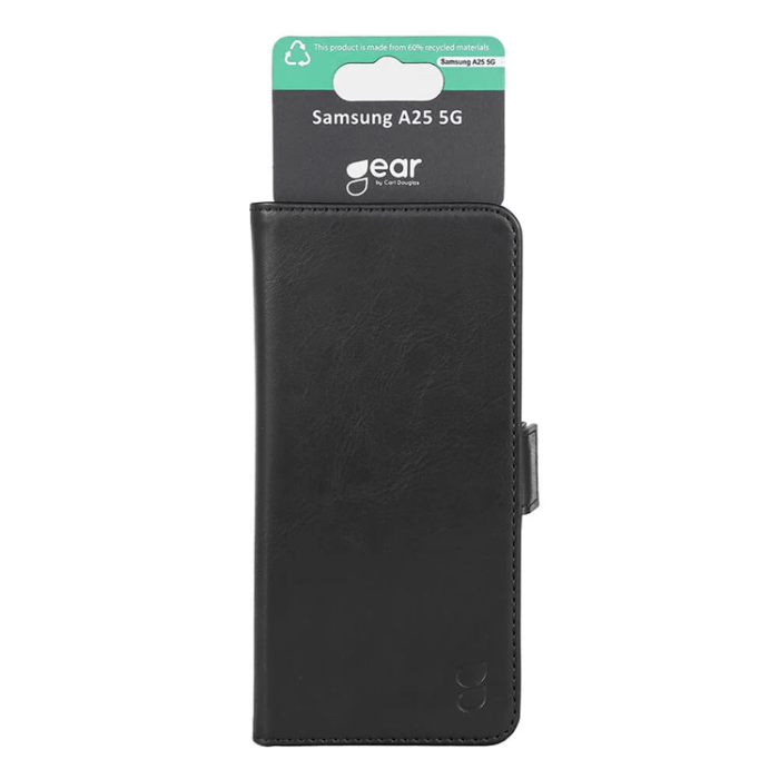 GEAR - Gear Galaxy A25 5G Plånboksfodral 3 Kortfack - Svart