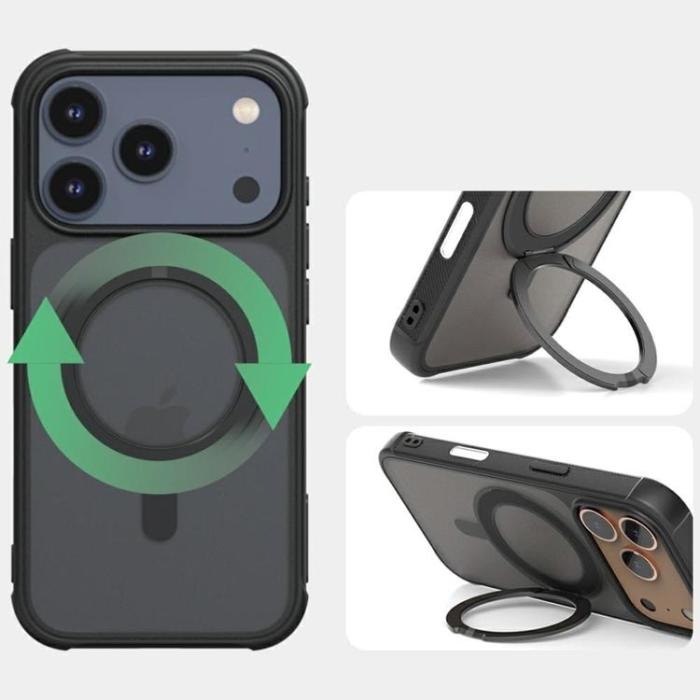 Araree - Araree iPhone 17 Pro Mobilskal MagSafe Duple M Stand - Svart