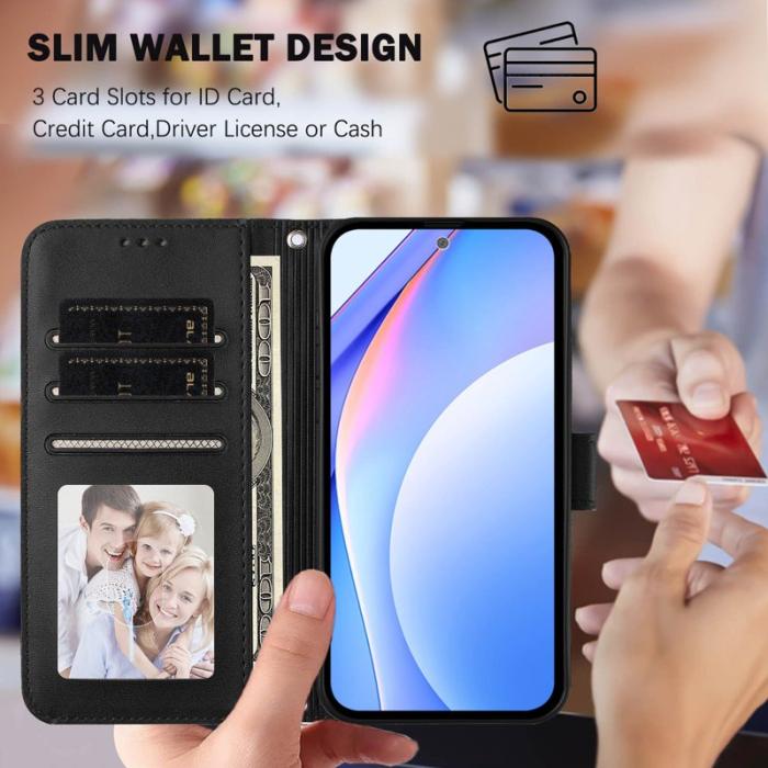 OEM - Samsung Galaxy A37 Plånboksfodral Konstläder RFID-Skydd - Svart