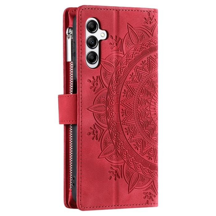 OEM - Samsung Galaxy A37 Plånboksfodral Konstläder Mandala Blommönster - Rosa