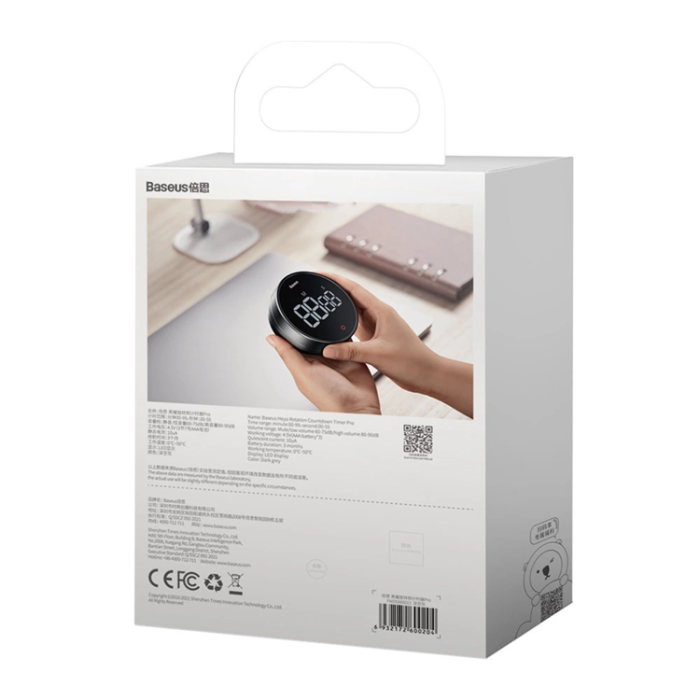 BASEUS - BASEUS Heyo Pro Roterande Elektronisk Timer - Grå