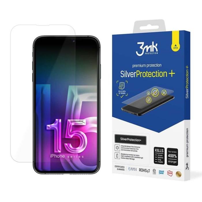 3MK - 3MK iPhone 15 Plus Plastfilm skärmskydd Silver Protection+